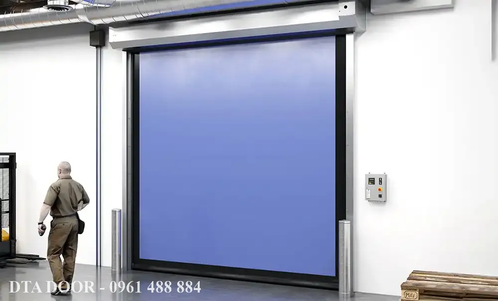 Lắp đặt cửa cuốn nhanh công nghiệp tại TPHCM cua cuon dta toc do cao 18